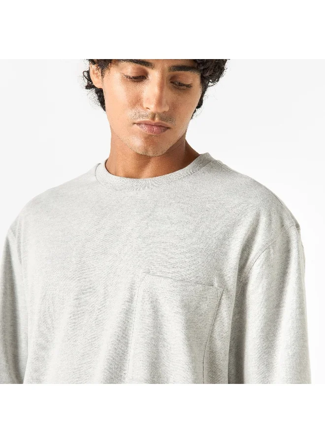 Lee Cooper Lee Cooper Crew Neck Regular Fit T-shirt with Pocket and Short Sleeves