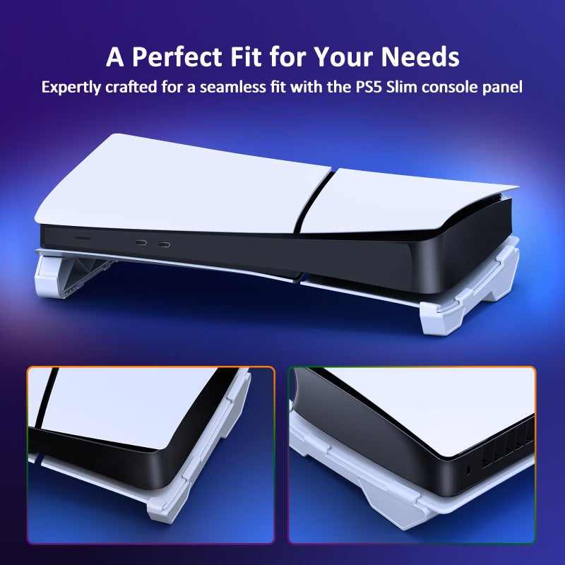 NexiGo Horizontal Stand for New PS5 Slim and Pro Console, [Minimalist Design], Base Stand for PS5 Accessories, Compatible with PlayStation 5 Slim/Pro Disc & Digital Editions, White - Image 4