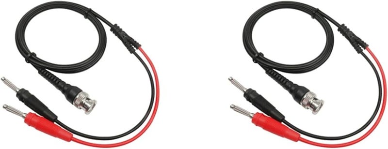 كابل اختبار BNC إلى مزدوج مقبس موز 4 مم قابل للتكديس بطول 120 سم لمولد إشارة راسم الذبذبات - Image 2