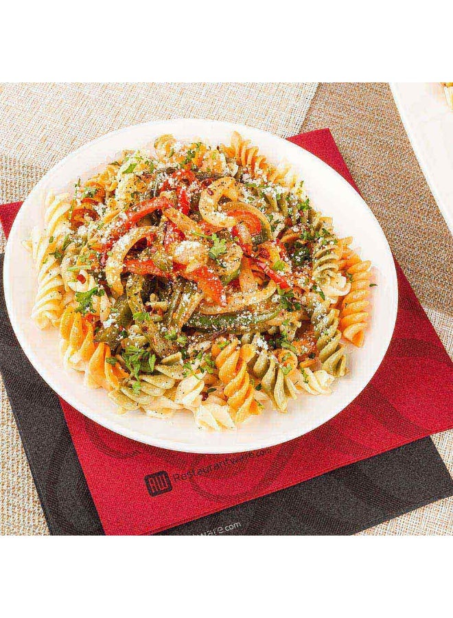 Restaurantware أطباق تقديم فوغّا 12 × 12 × 1.3 بوصة، 10 أطباق عشاء دائرية - متميزة، قابلة للغسل في الرف العلوي، أطباق تقديم من الميلامين الأبيض، لتقديم الطعام الساخن أو البارد، لجميع المناسبات - Image 3