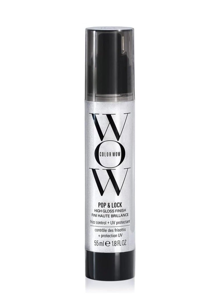 WOW Pop + Lock Frizz Control + Glossing Serum – Anti-frizz serum with heat protection; Seals split ends; Moisturises; Silkens and shines dull, dehydrated hair - Image 1