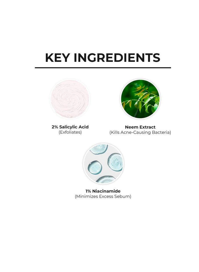 Dr. Sheth's Neem & Salicylic Acid Serum For Active Acne, Blackheads & Open Pores | Reduces Excess Oil & Kills Acne-Causing Bacteria 2%  - Image 3