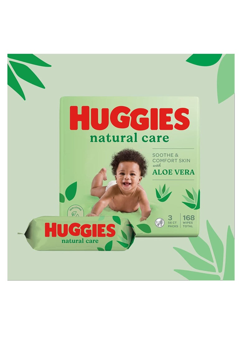 HUGGIES Natural Aloe Vera Baby Wipes 672 Count (12x56) - Image 2