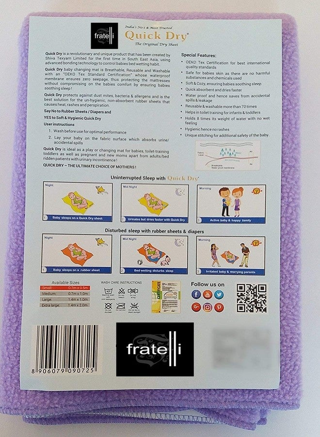FRATELLI Wwterproof Safety Stitched Bed Protector, XL-4.5ft x 6.5ft(Lilac) - Image 4