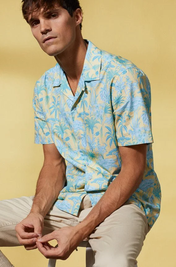 فيكونت أ. Capri Floral Print Shirt 100% Cotton
