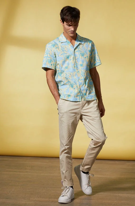 فيكونت أ. Capri Floral Print Shirt 100% Cotton