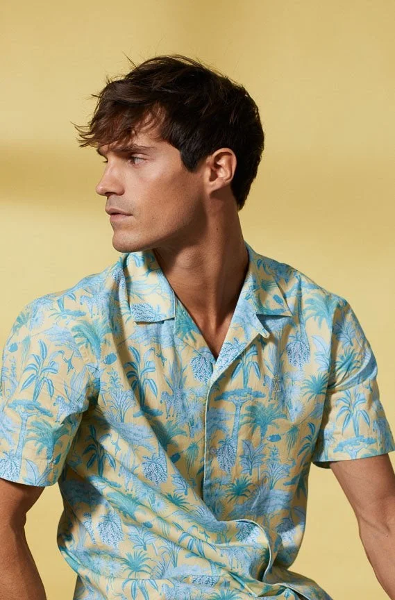 فيكونت أ. قميص كابري بطبعة الزهور 100% قطن