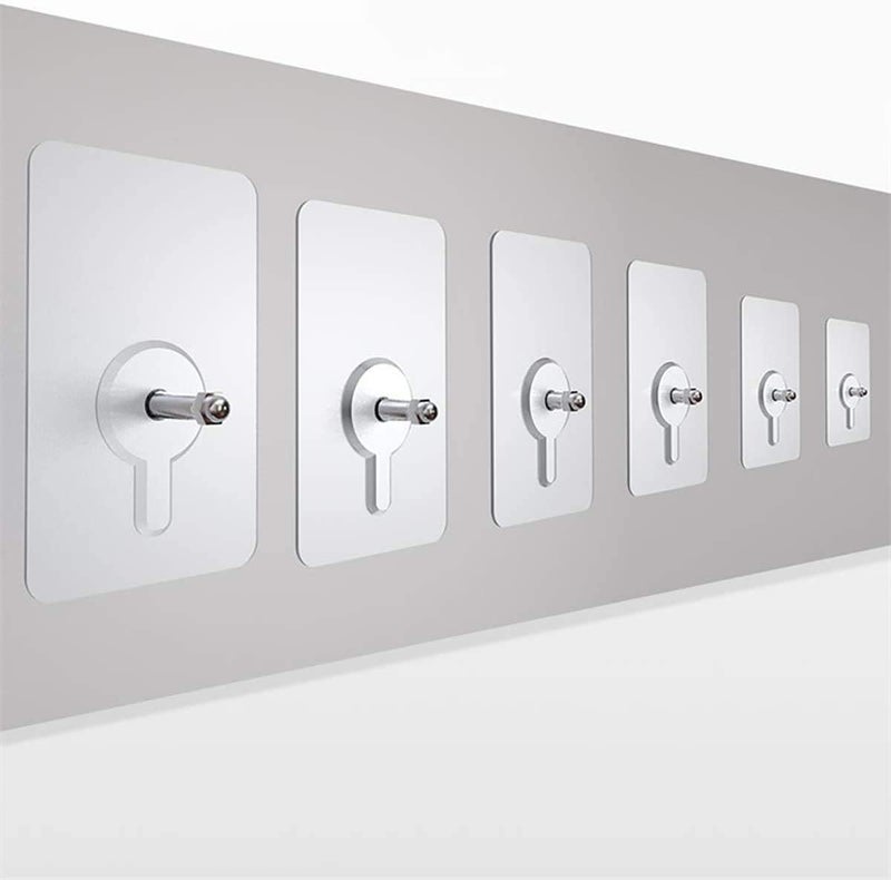 Self Adhesive Nails Wall Poster NonTrace Stick Wall Hooks Heavy Duty for Hanging Durable Transparent Strong Adhesive Screw Wall Nail Design Clear 6 Pcs  - Image 1