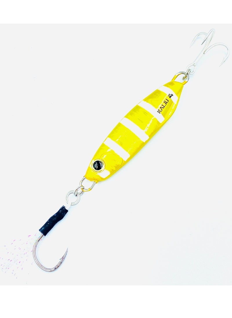 oakura Kaiju Lumo Zebra Jig Set - 20G Weights, Extra Sharp Bkk Hook, 10 Mesmerizing Colors - Lightweight Gear For Epic Fishing Adventures  - Image 1