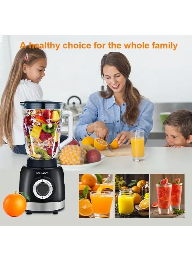 Sokany Multipurpose Blender 1000W 5 Speeds 1.6L SK-JB-178N - Image 2