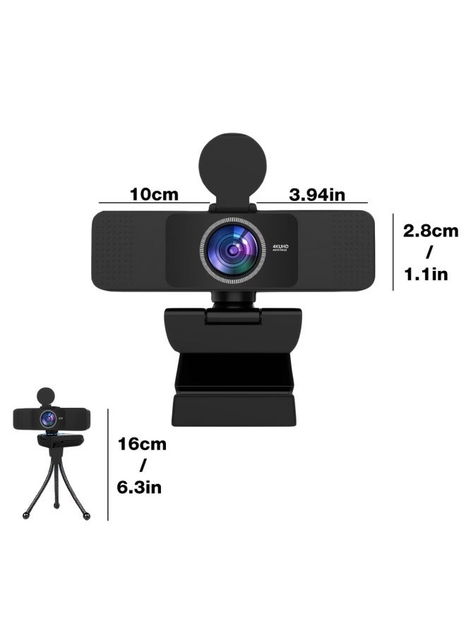 ZetRA 4K Ultra HD Webcam with Microphone And Webcam Cover Plug And Play with Auto Light Correction for Laptop PC Desktop for Live Streaming Video Call Conference Online Lessons Game - Image 4