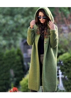 Loquat Women's Fashion Autumn/Winter Cardigan Knit Sweater Hooded Coat 