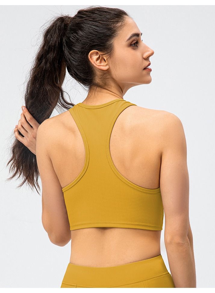 Loquat New  nylon shock gathering running bra yoga vest  - Image 3