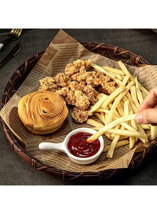 سيستار بطانات صينية خبز مقاومة للماء والزيت من الدرجة الغذائية - 100 ورقة مقاس 18 × 18 سم للخبز في المطاعم التجارية - Image 3