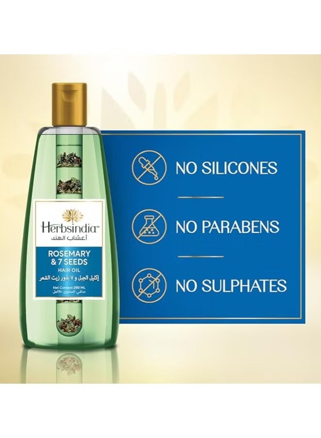 Herbsindia Herbs India Nourishment Of Rosemary & 7 Seeds Hair Oil -180 Ml - Image 4