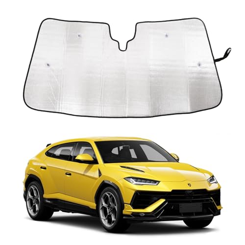 Qiosreui Front Windshield Sunshade for Lamborghini Urus 2018-2023, Front Window Sun Shade, Foldable Reflective Sun Visor, Screen Shield Cover Blocker UV Protector HeatShield - Image 1