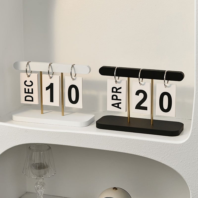 Nordic Easy Creative Flip Calendar Desk Calendar White Home Living Room Dining Table Tea Table Office Table Decoration - Image 2