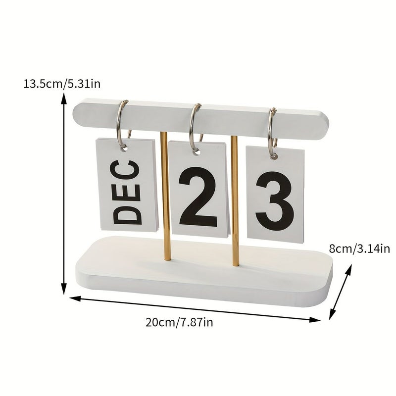 Nordic Easy Creative Flip Calendar Desk Calendar White Home Living Room Dining Table Tea Table Office Table Decoration - Image 5