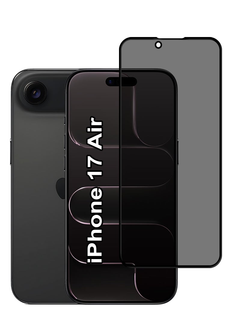 Case Up Privacy Screen Protector For Apple iPhone 17 Air 6.5 Inch 9H Hardness Anit Spy Tempered Glass [100% Privacy Protection], Bubble Free Easy Installation, Full Coverage And Anti Scratch - Image 1