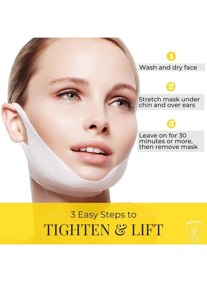 Doppeltree Double Chin Reducer & Remover - V Line Lifting Mask - Face Slimmer - Lifts, Tightens Jawline and Chin - Formulated in San Francisco (5 Masks) - Image 4