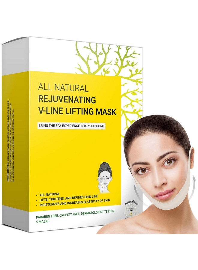 Doppeltree Double Chin Reducer & Remover - V Line Lifting Mask - Face Slimmer - Lifts, Tightens Jawline and Chin - Formulated in San Francisco (5 Masks) - Image 1