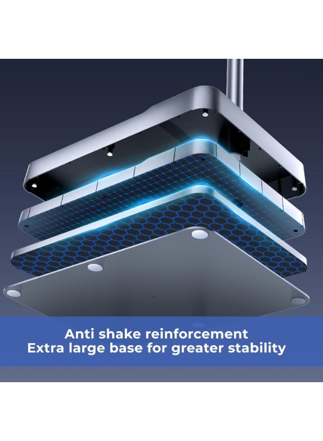 Relex Tablet Floor Stand, Full Axis Rotation Tablet Stand, Height Adjustable Tablet Holder, Compatible with iPhone, iPad or Other 4~12.9 Inches Devices (Black) - Image 5