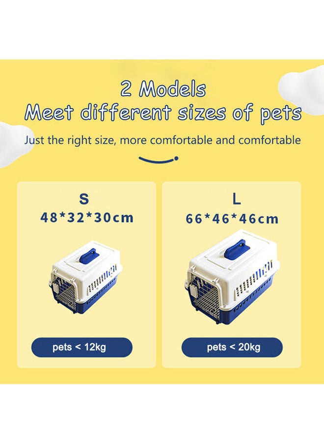 Neostyle - Two-Door Pet Carrier,Hard-Sided Dog Carrier,Breathable and Safe,Easy Assembly,Cat Carriers for Small Medium Large Rabbits Cats and Dogs(Deep Blue) - Image 1