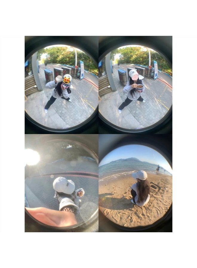 Generic SLR Grade Lens External Wide-angle Macro Fisheye Three-in-one Suit Lens Tremolo Selfie Camera-Body Color:Tuhao Golden Fisheye Wide Angle Macro Lens Distribution Flannel Bag Clip  - Image 3