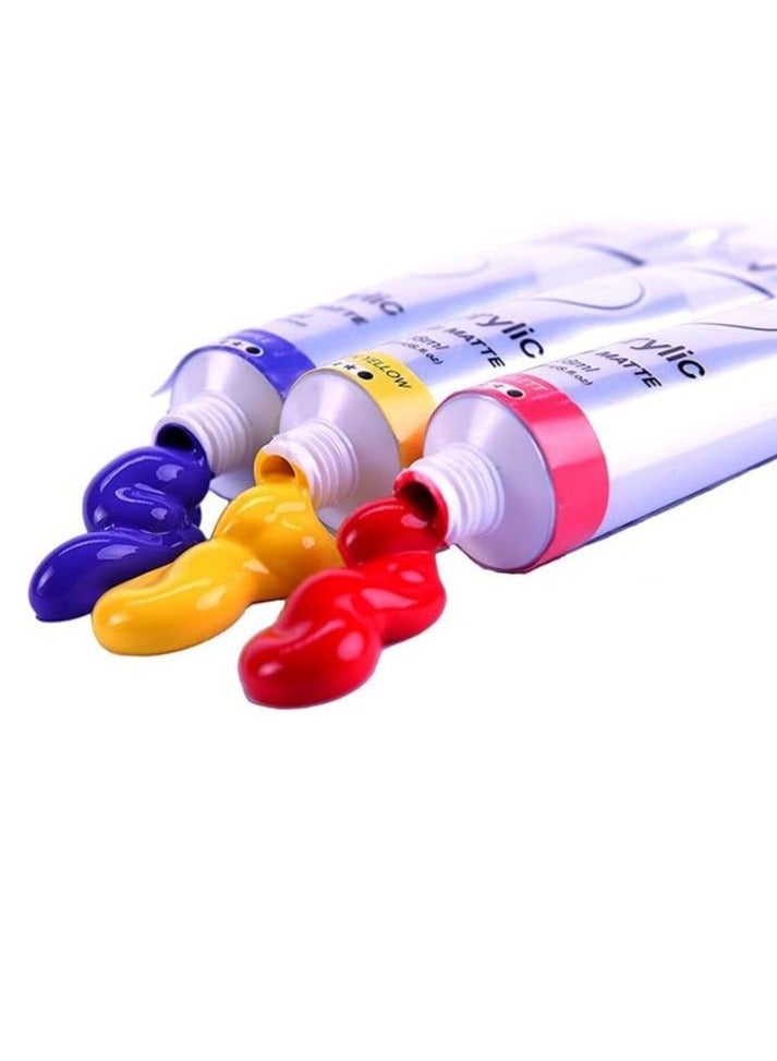 Mont Marte 8-Piece Satin Acrylic Paint Tubes Intro Set Multicolour - Image 3