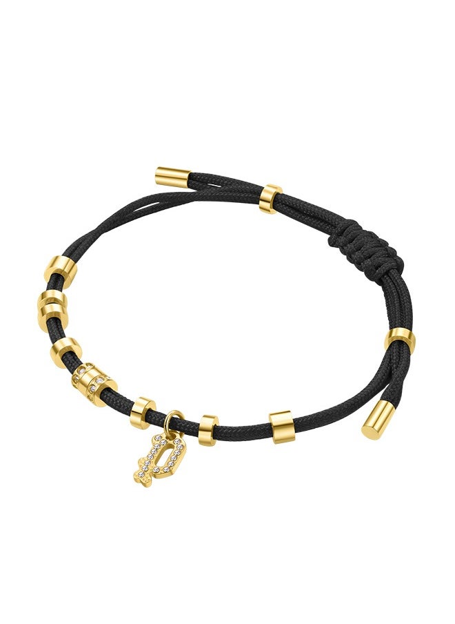 POLICE - Luck Gold Plated Ladies Bracelet With Logo Charm and Crystals 170+35MMPEJLB0003610 - Image 1