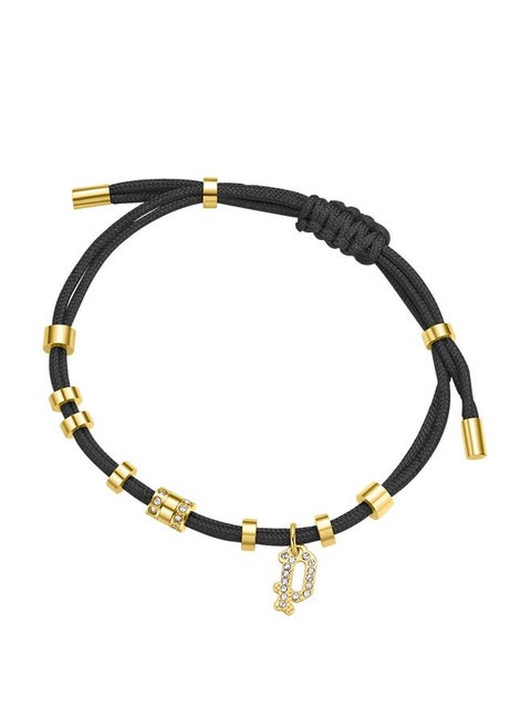 Luck Gold Plated Ladies Bracelet With Logo Charm and Crystals 170+35MMPEJLB0003610