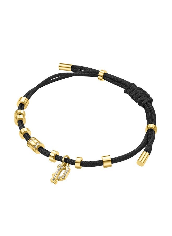 POLICE - Luck Gold Plated Ladies Bracelet With Logo Charm and Crystals 170+35MMPEJLB0003610 - Image 1