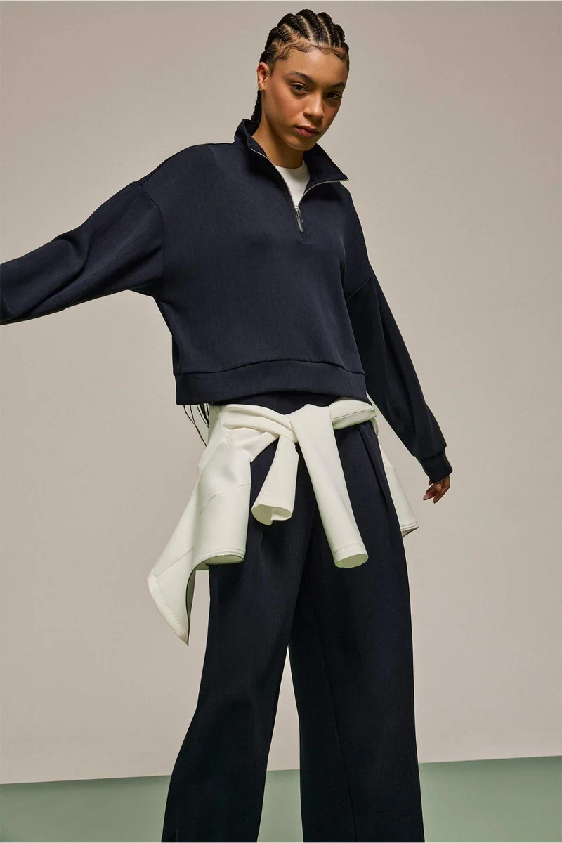 DeFacto Stand Neck Modal Sports Sweatshirt