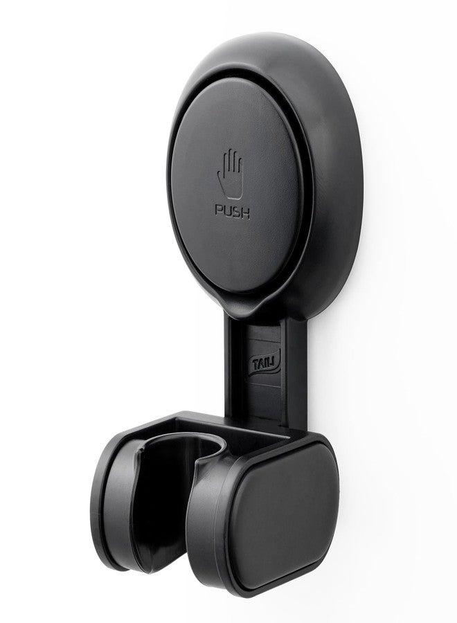 TAILI Shower Head Holder Suction Cup, Handheld Shower Head Bracket, Height Angle Adjustable Wall Mounted, Bathroom Showerhead Holder No Drilling Removable Waterproof, Black - Image 1