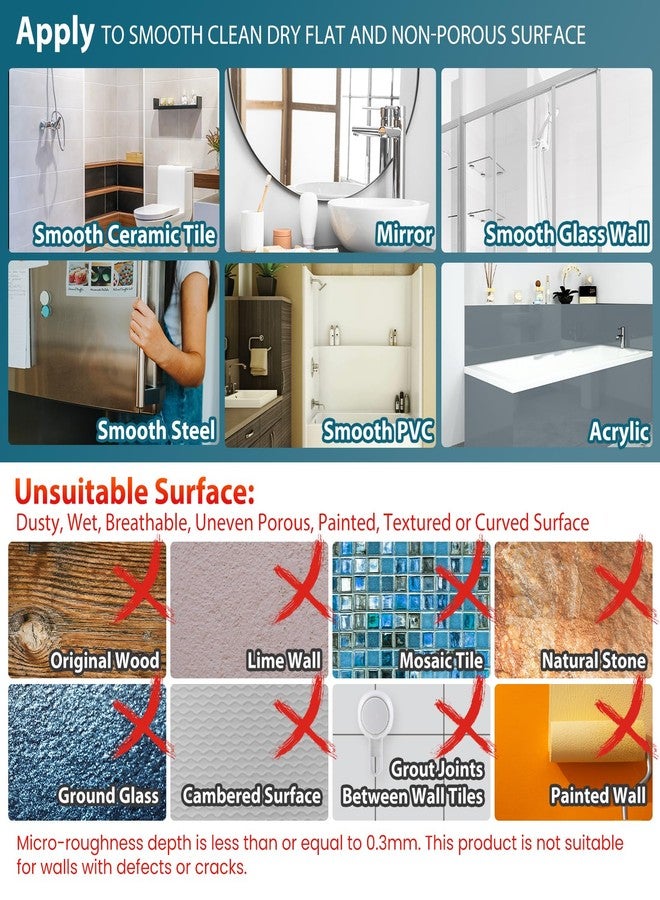 TAILI Shower Head Holder Suction Cup, Handheld Shower Head Bracket, Height Angle Adjustable Wall Mounted, Bathroom Showerhead Holder No Drilling Removable Waterproof, Black - Image 5