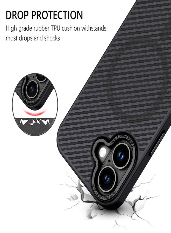 بنتوبين جراب BENTOBEN من ألياف الكربون لهاتف iPhone 16 (إصدار 2024)، [متوافق مع Mag Safe]، جراب مغناطيسي أنيق ونحيف مقاوم للصدمات لهاتف iPhone 16، مناسب للرجال والنساء، مقاس 6.1 بوصة، لون أزرق - Image 4