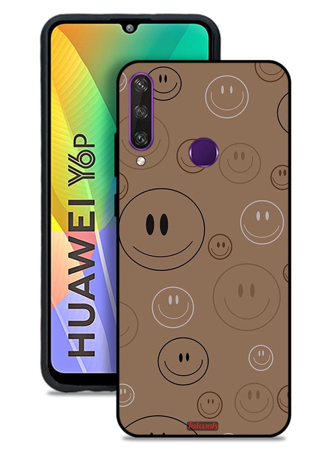 Tolwak Huawei Y6p Protective Case Cover Smiley Faces Pattern - Image 1