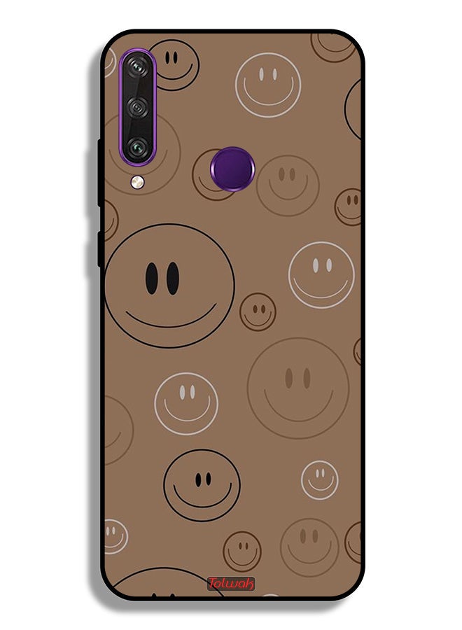 Tolwak Huawei Y6p Protective Case Cover Smiley Faces Pattern - Image 2
