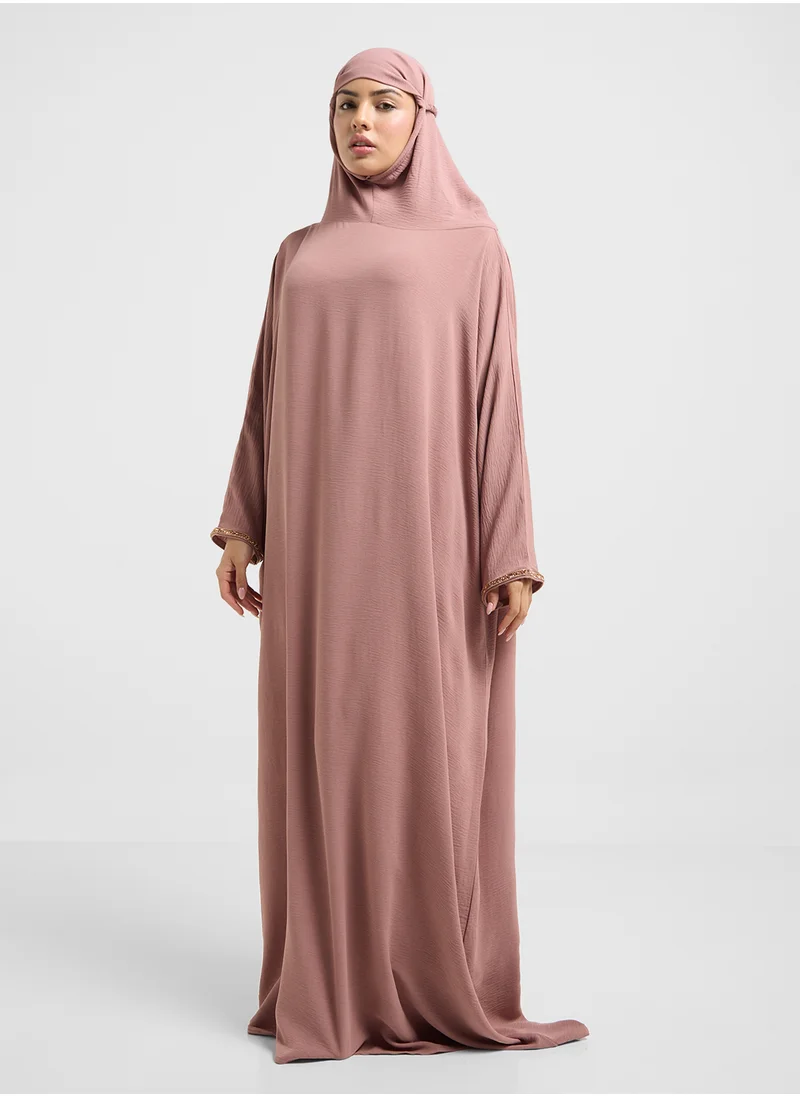 hayas closet Hooded Flared Sleeve Prayer Dress
