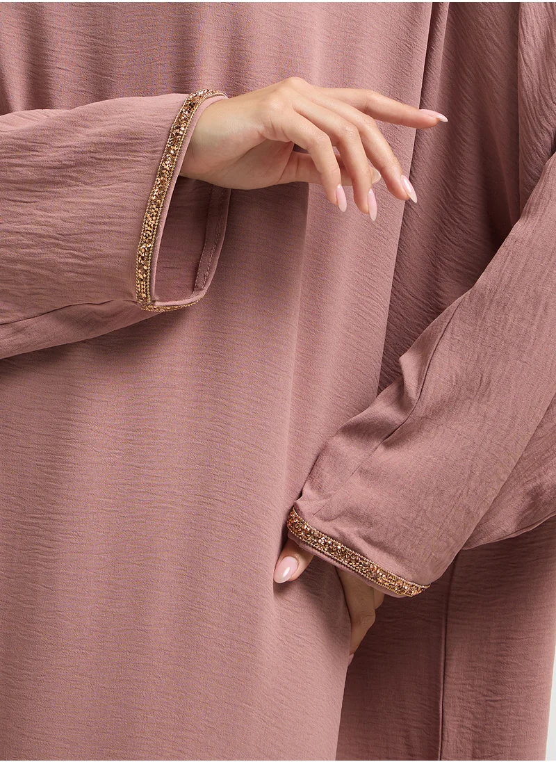 hayas closet Hooded Flared Sleeve Prayer Dress