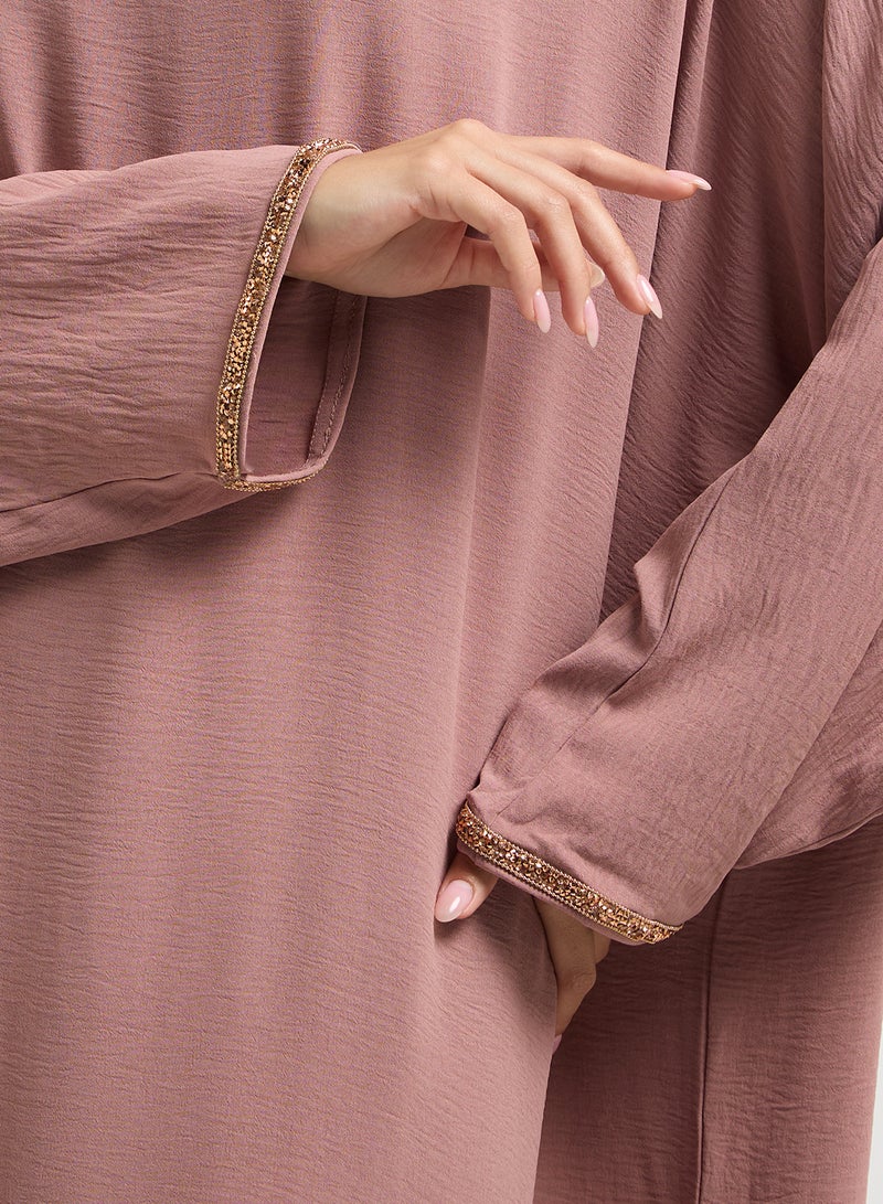 هيا كلوزيت فستان صلاة بأكمام واسعة وقلنسوة - Image 3