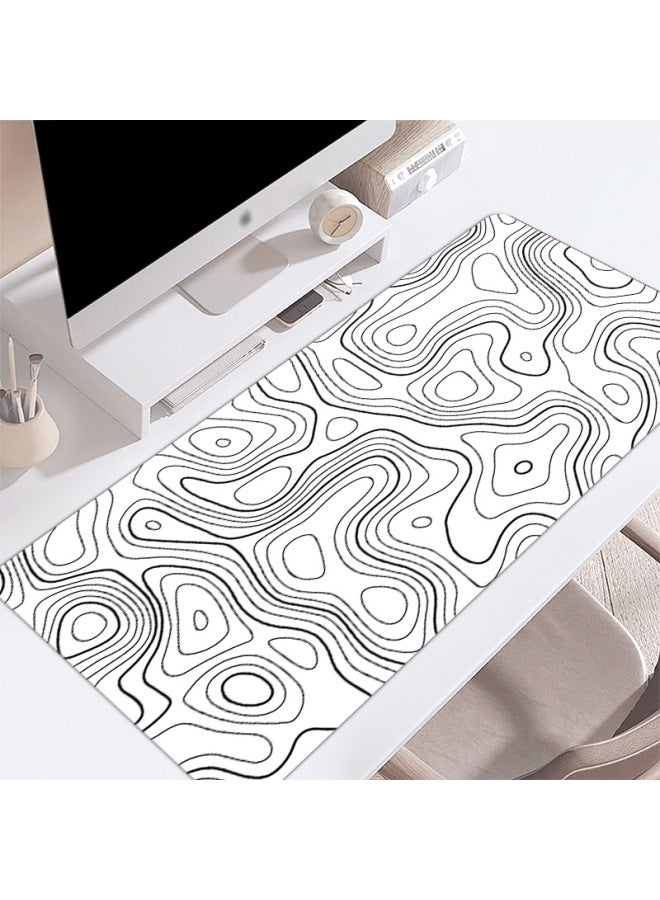 Explosions Creative Texture Lines Abstract Painting Large Flat Rubber Mouse Pad Non-slip Heat Map Wholesale-Color:800*400*3mm-Pattern:FS041 - Image 1