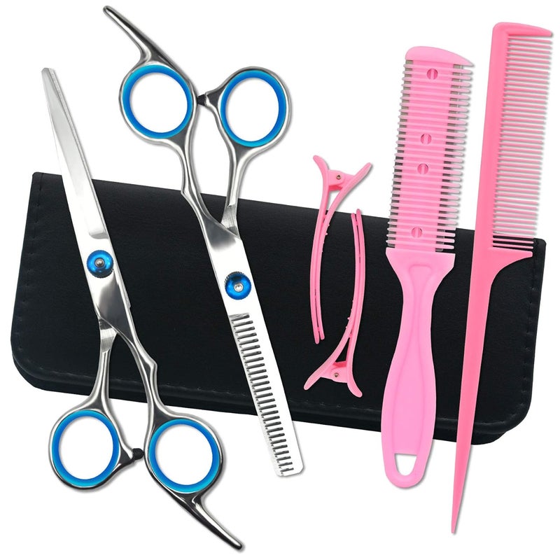 LIGICKY Hair Cutting Scissors Professional Stainless Steel Hairdressing Kits for kids haircuts Thinning Bang Hair Shears for SalonHome