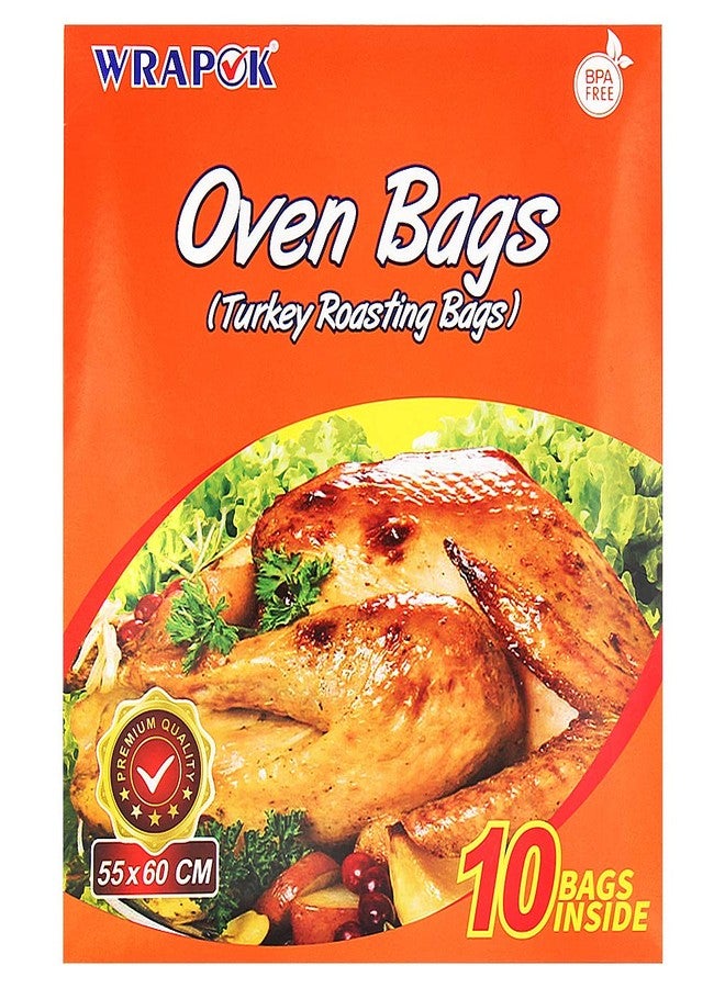 WRAPOK Oven Cooking Bags Large Size Turkey Roasting Baking Bag For Meats Ham Ribs Poultry Seafood, 21.6 x 23.6 Inch - 10 Bags Total(Pack of 1) - Image 1