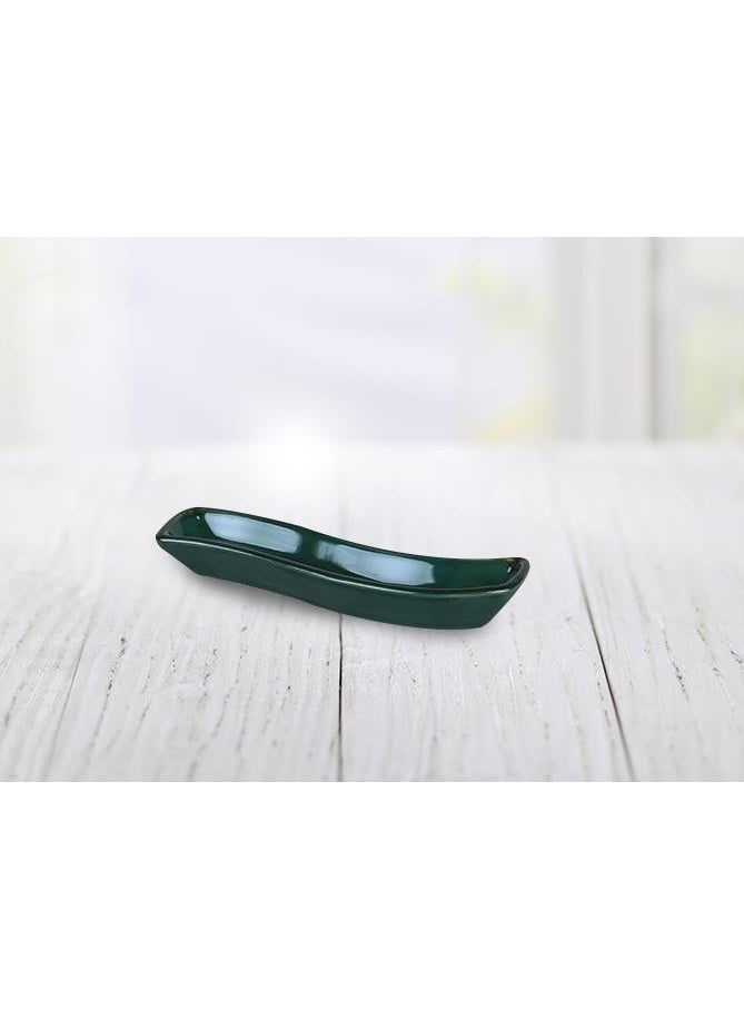 keramika Ivory 18 cm. Zeytinlik Artificial Reactive Dark Green 