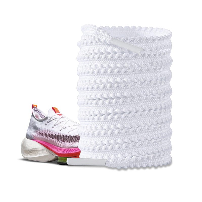 UamGlsob Running Shoe Laces for AlphaFly 3 Sneakers Athletic Shoelaces Replacement Shoe Strings for Vaporfly 3 Trainers Men Women White 54140cm - Image 2