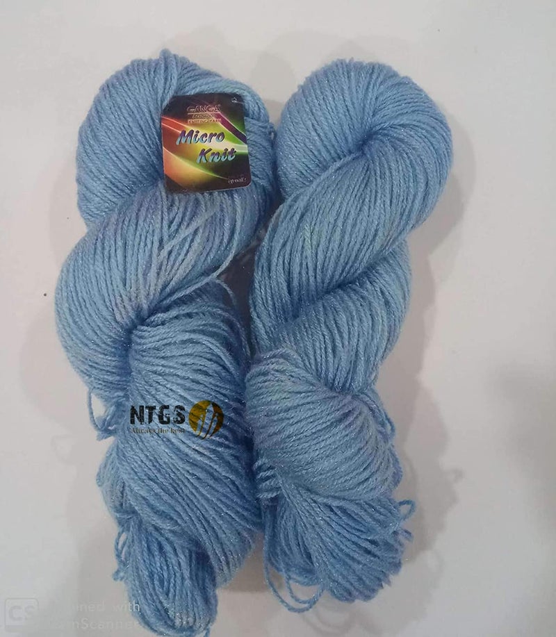 NTGS Ganga microknit 200gms Hank Hand Knitting Wool Art Craft Soft finguring Crochet Hook Yarn - Image 2