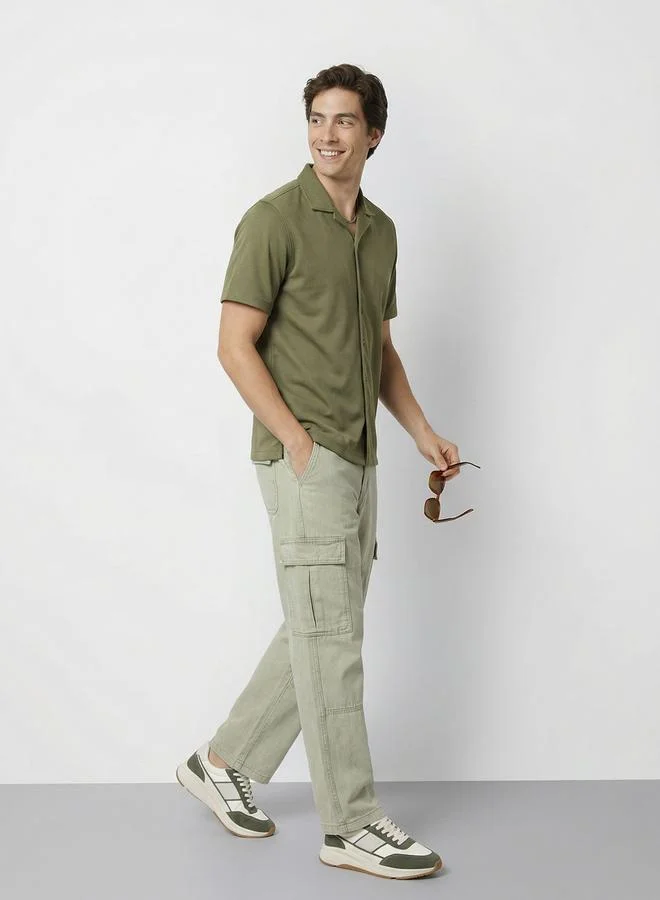 Mast & Harbour Men Textured Self Design Casual Shirt