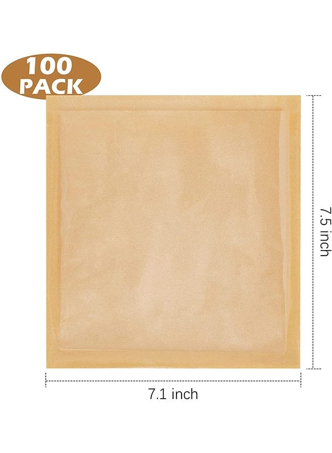 Peachjoy Heat-Sealable Bakery Bags, for Cookies and Pastries, 7.1x7.5 Inches Grease Resistant Brown Kraft Paper Food Bags - Donut Bags - Egg Sandwich Bags 100ct - Image 3