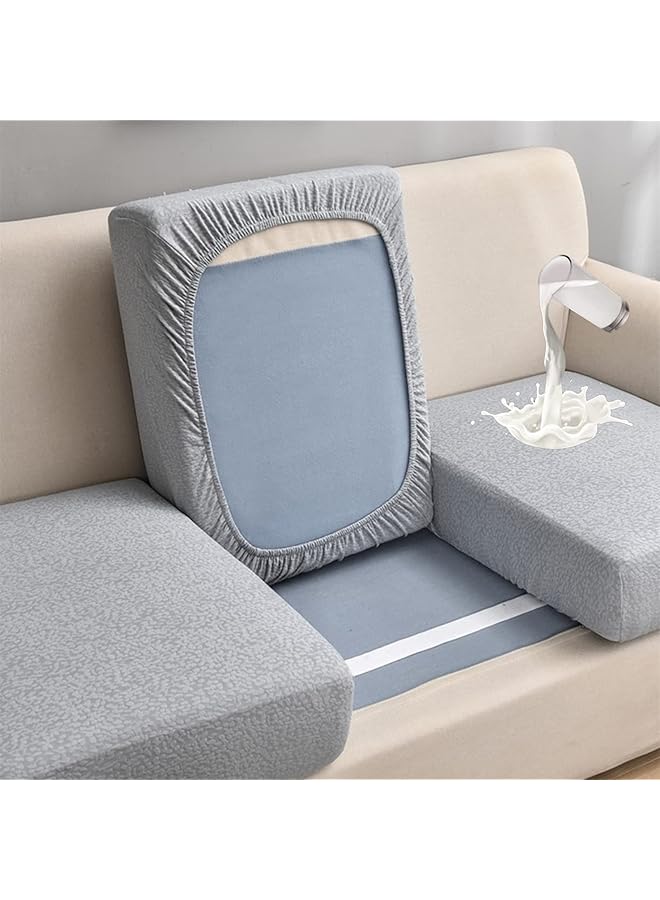The Bros أغطية وسائد أريكة، أغطية وسائد أريكة مقاومة للماء، بديل لأغطية وسائد الأريكة، واقي وسادة أريكة مرن للوسائد الفردية، غطاء أريكة للمقاعد للحيوانات الأليفة والأطفال (كبير-2-مقعد، رمادي فاتح)